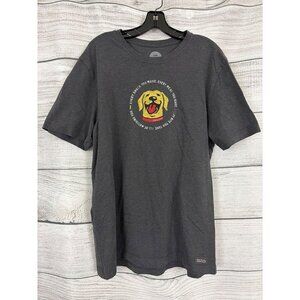 Mens Life Is Good Police "I'll Be Watching You" Dog Crusher Tee Size L